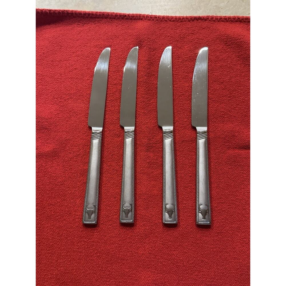 Sonoma HAPPY TRAILS Dinner Knives Steer Head Design set of 4